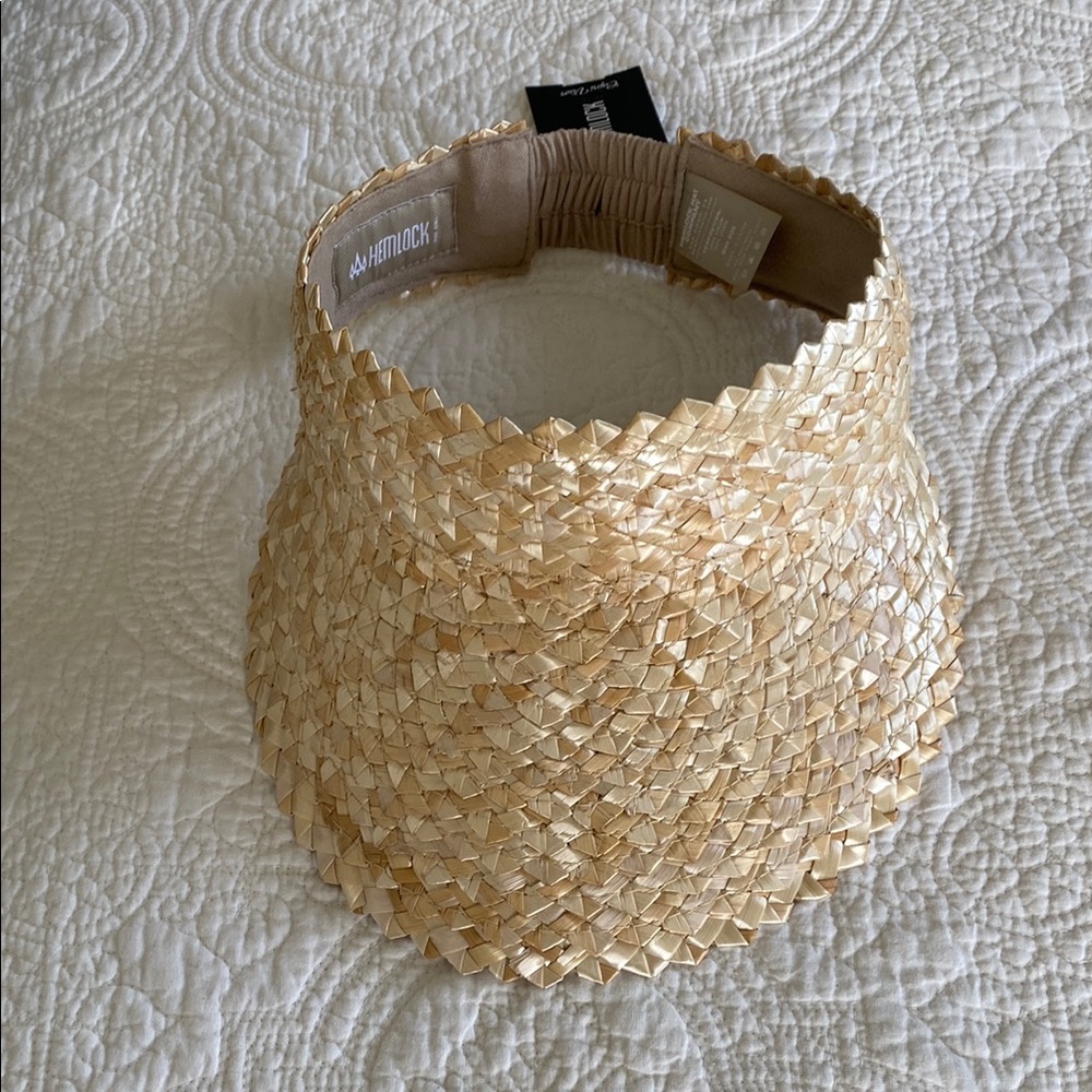 Hemlock Hat Co The Capri Visor- Tan Straw